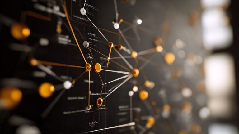 Illustration of a network diagram highlighting data flow and security protocols.